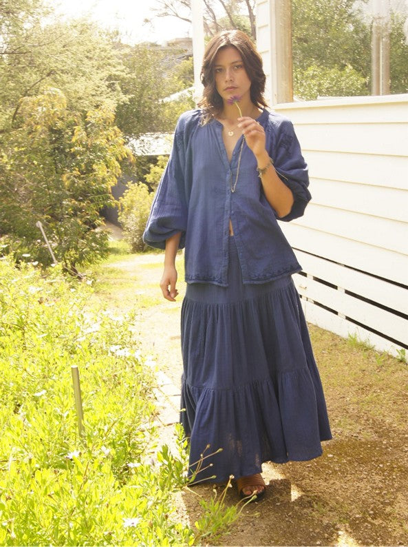 Maya Blouse - Cornflower