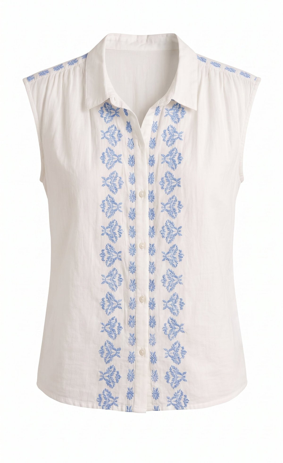 Willow Shirt - White / Blue
