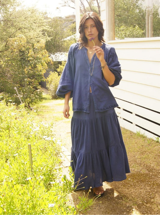Maya Blouse - Cornflower